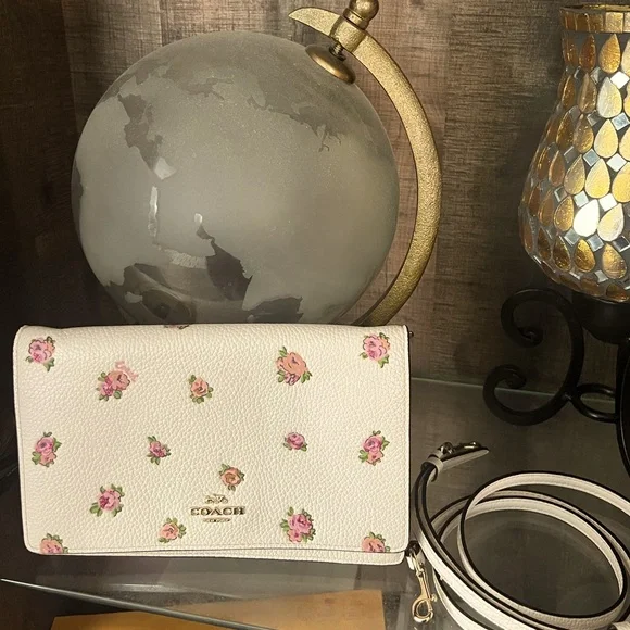 Coach Cream Floral Mini Crossbody Bag - Picture 2 of 14